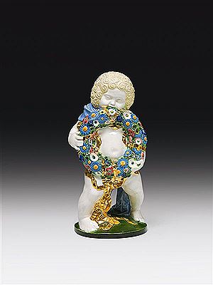 Putto "Winter", Wiener Keramik, Design: c. 1907, Execution: c. 1907-1912