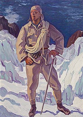 The alpinist (the painter Gustav Jahn), before 1919