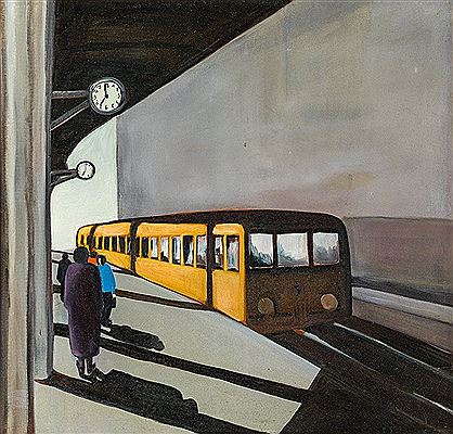 "S Bahn am Savigny Platz Berlin", 1976