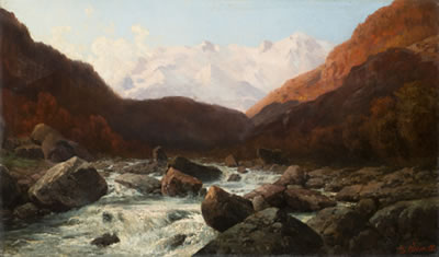 "Fiume Anza in Valle Anzasca" 1885
