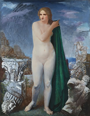 "La Venere latina (Nudo/Il nudo e le sculture)" 1930 by Achille Funi - Auction record, sale price, and art valuation. Compare with similar artists and explore comparable artworks.