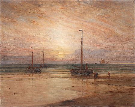 The Coast of Holland at Sunset - 1903