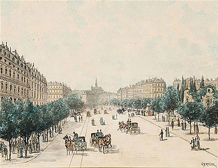 A Pair of Street Scenes - Paris?