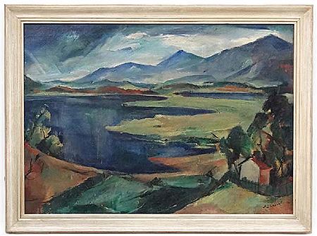 Chiemsee Landschaft , freshwater lake in Rosenheim (Bavarian sea)