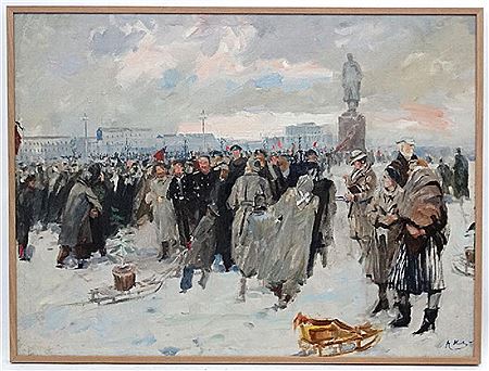 "The meeting" by Piotr Krokolev - Auction record, sale price, and art valuation. Compare with similar artists and explore comparable artworks.
