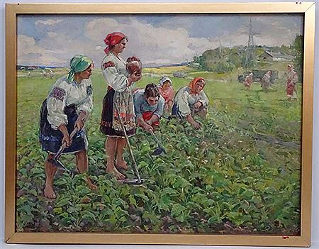Ukrainian women working in the fields