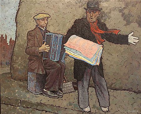 L'accordéoniste et le vendeur de journaux by Michel Goeye - Auction record, sale price, and art valuation. Compare with similar artists and explore comparable artworks.