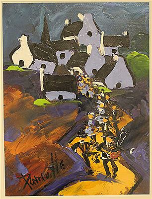 Noce bretonne by Alain Pondeville - Auction record, sale price, and art valuation. Compare with similar artists and explore comparable artworks.