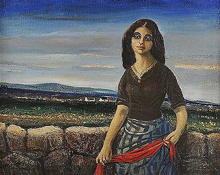 GIRL IN AN IRISH LANDSCAPE