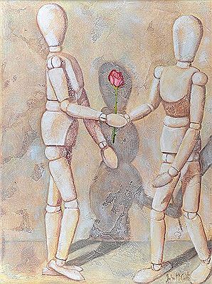 THE TRANSFERRING OF THE ROSE by John McCart - Auction record, sale price, and art valuation. Compare with similar artists and explore comparable artworks.