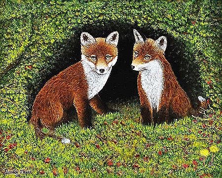 TWO FOX CUBS by Quinton O'Hara - Auction record, sale price, and art valuation. Compare with similar artists and explore comparable artworks.