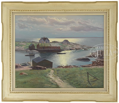 COASTAL VIEW WITH SHIMMERING MOONLIGHT