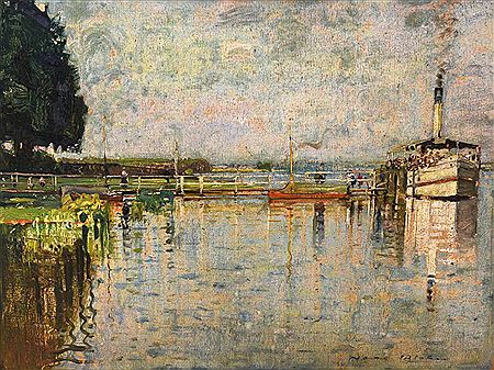 Am Schwielowsee by Hans Klohss - Auction record, sale price, and art valuation. Compare with similar artists and explore comparable artworks.