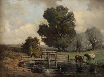 Landscape with cows