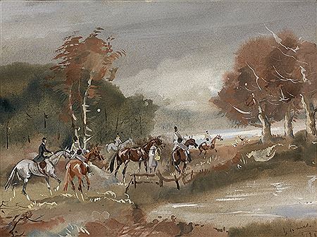 Scène de chasse à courre, 1938