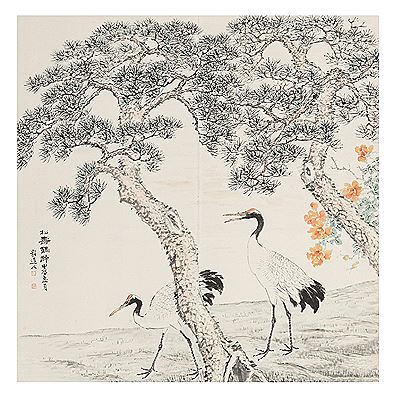 Pinetrees and Cranes by BaekRyun Huh - Auction record, sale price, and art valuation. Compare with similar artists and explore comparable artworks.