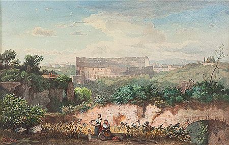 Blick auf das Kolosseum in Rom