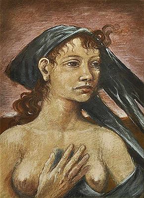 Halbakt mit blauem Tuch by Reinhold Langner - Auction record, sale price, and art valuation. Compare with similar artists and explore comparable artworks.