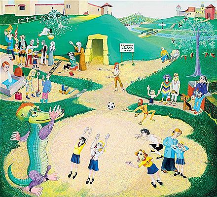 Sample artwork by Laszlo Osi (Born 1947), known for postwar & contemporary painting, figurative-surreal compositions, and graphic art - View similar artists and auction records