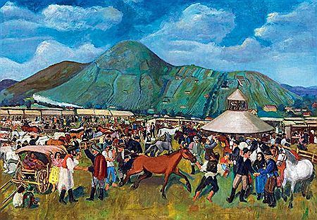 Market by Elek Gyori - Auction record, sale price, and art valuation. Compare with similar artists and explore comparable artworks.
