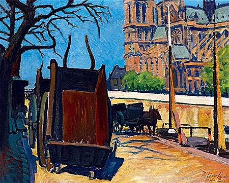Paris, Port de Monetbello with the Notre Dame