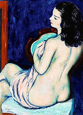 Sample artwork by Albert Bertalan (1899 - 1957), known for figure in settings - View similar artists and auction records