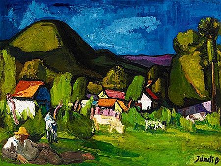 Nagybánya Landscape by David Jandi - Auction record, sale price, and art valuation. Compare with similar artists and explore comparable artworks.
