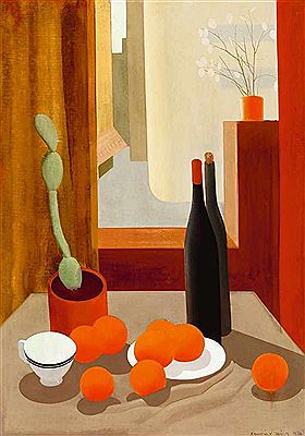 Still-Life Cactus and Oranges, 1933 by Bela Kontuly - Auction record, sale price, and art valuation. Compare with similar artists and explore comparable artworks.