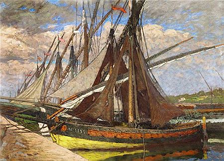 Port in Bretagne, 1910