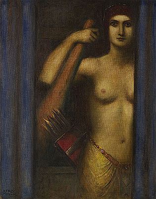 Amazone mit Keule und Köcher. Ca. 1910-1920s