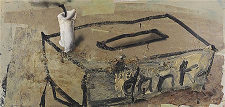 Danke mit Schachtel. 1991 by Dieter Krieg - Auction record, sale price, and art valuation. Compare with similar artists and explore comparable artworks.