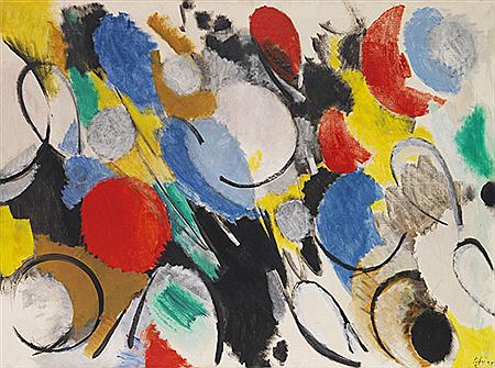 Sample artwork by Ernst Wilhelm Nay (1902 - 1968), known for still life, portrait, landscape, painting, abstraction - View similar artists and auction records