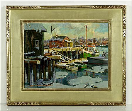 Gloucester Harbor in Winter
