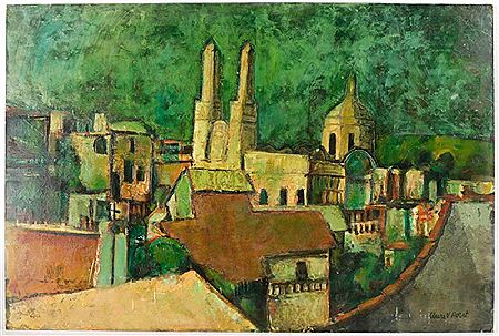 Village rooftops