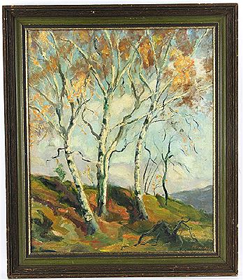 Fall birch landscape