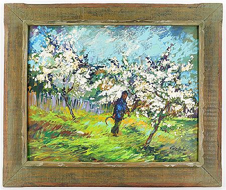 Man in orchard