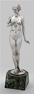 Jugendstil-Aktstatuette einer jungen Frau by Eugene Wagner - Auction record, sale price, and art valuation. Compare with similar artists and explore comparable artworks.