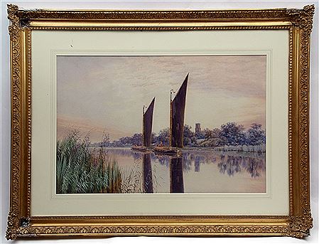 Wherries on Ranworth Broad by Stephen John Batchelder - Auction record, sale price, and art valuation. Compare with similar artists and explore comparable artworks.