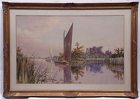 Entrance to Ranworth Broad by Stephen John Batchelder - Auction record, sale price, and art valuation. Compare with similar artists and explore comparable artworks.