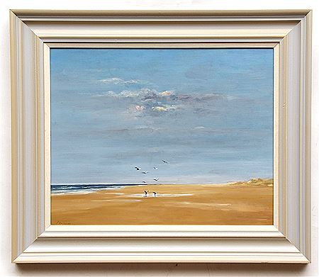 Holkham Beach with herring gulls