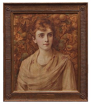 Autumn pre-Raphaelite style portrait of a young lady