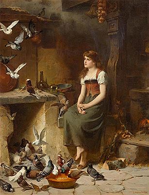 Die Taubenfütterin