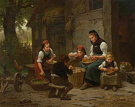 Sample artwork by Hermann Sondermann (1832 - 1901), known for genre scene painting - View similar artists and auction records