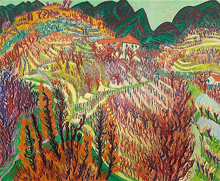 "Der rote Rücken" (Vorfrühlingslandschaft)