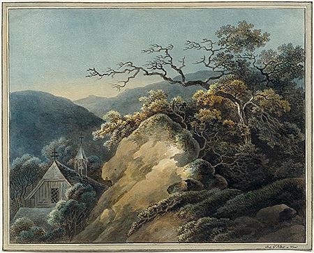 A chapel in moonlight in a wooded mountain landscape by Johann Gottlob Samuel Rosel - Auction record, sale price, and art valuation. Compare with similar artists and explore comparable artworks.