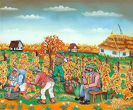 Traubenernte. 1985. by Franjo Filipovic - Auction record, sale price, and art valuation. Compare with similar artists and explore comparable artworks.