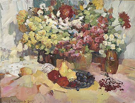 Composition au bouquet de fleurs