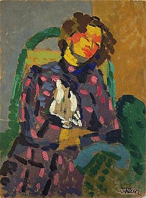 Femme assoupie dans un fauteuil