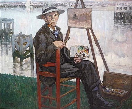 Vertical Louis Thevenet painter in port Wienport