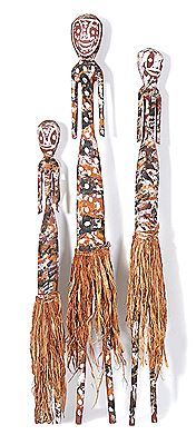 Three Wurum Spirit Figures c. 1990''s